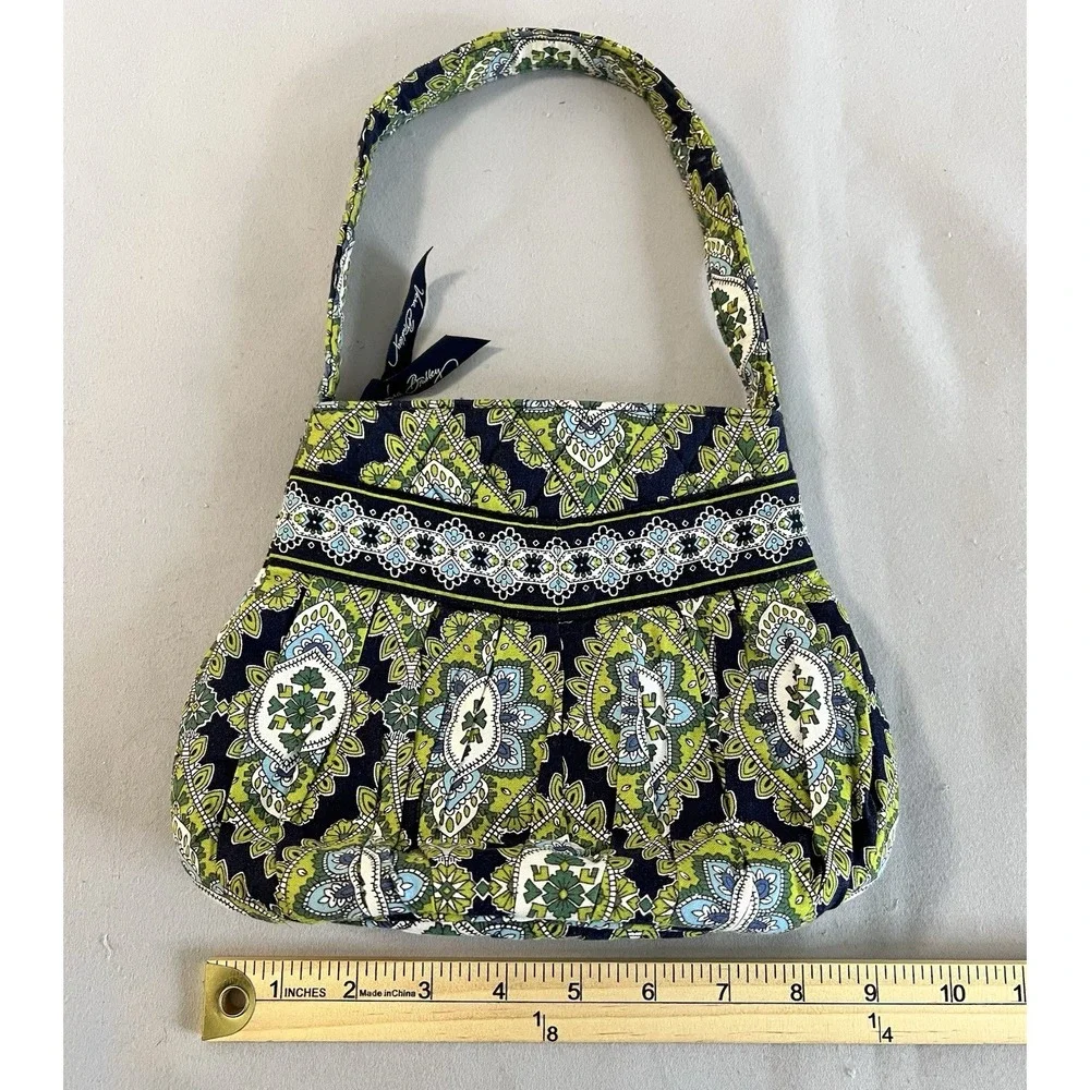 Vera Bradley Hannah‎ Purse Hand Bag Cambridge Pattern Blue Green Paisley Quilted